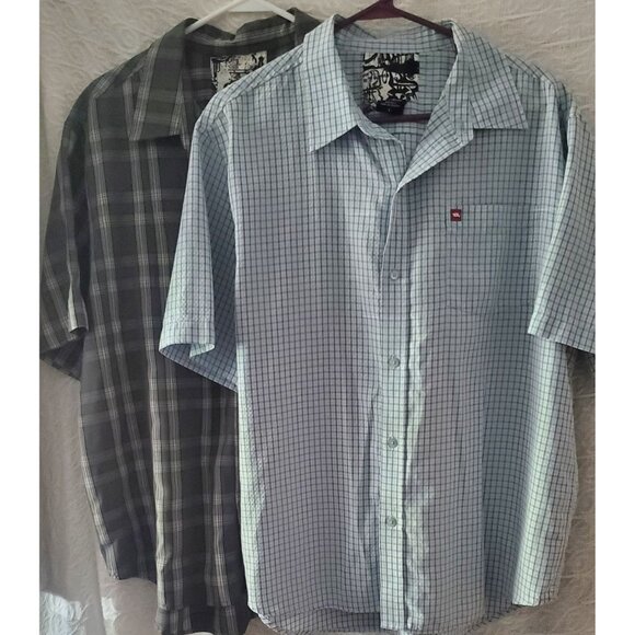 2 Vtg Tony Hawk Skateboard Shirts. Men L. Short Sleeve Button Down Sport Branded - Picture 1 of 16